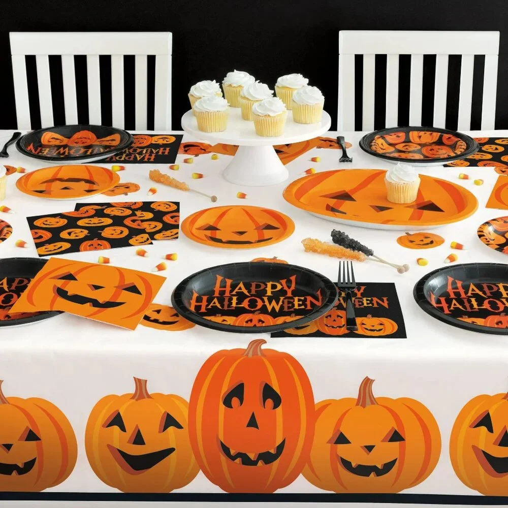 Halloween Pumpkin Toss Plastic Table Covers 2 Count Way To Celebrate Party